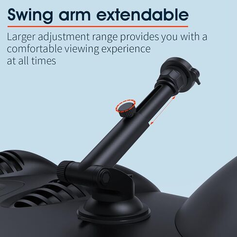 Car Phone Mount Stick-On Dashboard Holder, 360° Rotatable, Strong Adhesive in Saudi Arabia