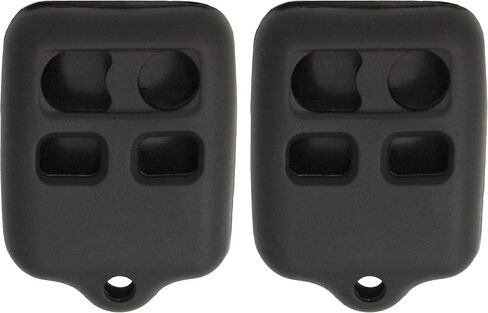 Keyless2Go Replacement for New Silicone Cover Protective Cases for 4 Button Remote Key Fobs FCC CWTWB1U345 CWTWB1U331 - Black (2 Pack) in Saudi Arabia