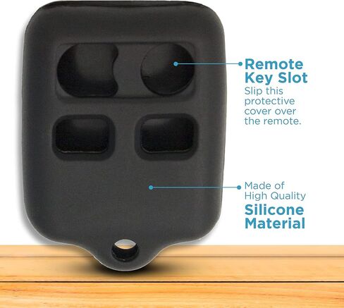 Keyless2Go Replacement for New Silicone Cover Protective Cases for 4 Button Remote Key Fobs FCC CWTWB1U345 CWTWB1U331 - Black (2 Pack) in Saudi Arabia