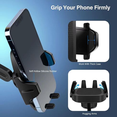 enGMOLPHY Designed for Tesla Phone Mount Compatible with Model 3/ Y/S/X, [Solid & Durable] Easy Clamp Hands-Free Car Mount for Tesla, Fit for iPhone 14 13 12 Pro Max, Samsung Galaxy S22 All Phones in Kuwait
