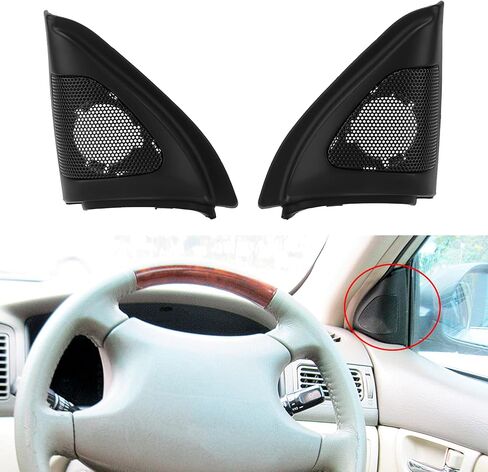 Fydun 1 Pair Car Door Speaker Cover Audio Tweeter Trim Black Speaker Decor Replacement for Corolla 2003‑2006 in Saudi Arabia