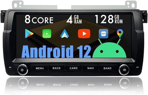 Android 12 Car Stereo CarPlay الوسائط المتعددة لسيارات BMW E46 1998-2006، Rover 75، MG ZT، راديو وحدة الملاحة الرئيسية بنظام Android 8.8 بوصة، شاشة تعمل باللمس، DSP Octa Core 4G+128G، مخرج بصري/BT/WiFi/4G/FastBoot/SWC/ المقابض in Kuwait