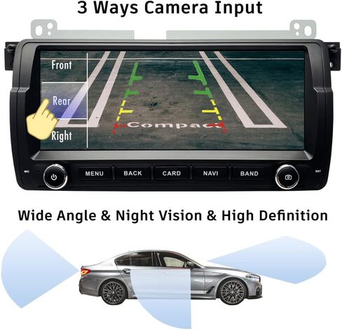 Android 12 Car Stereo CarPlay الوسائط المتعددة لسيارات BMW E46 1998-2006، Rover 75، MG ZT، راديو وحدة الملاحة الرئيسية بنظام Android 8.8 بوصة، شاشة تعمل باللمس، DSP Octa Core 4G+128G، مخرج بصري/BT/WiFi/4G/FastBoot/SWC/ المقابض in Kuwait