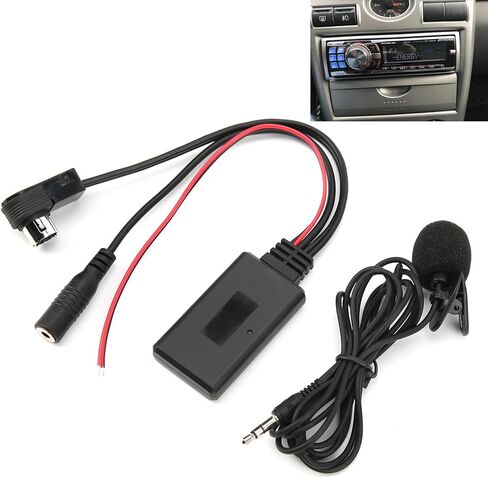 Bluetooth Alpine cda, Bluetooth 5.0 AUX Cable Adapter with Microph Handsfree Car Fit for Alpine Kit ABS DC12V in Saudi Arabia