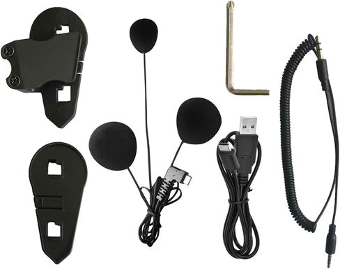 BT-S3 Type-C Interface Soft Microphone Earphone Accessories of Motorcycle Bluetooth Headset Intercom(Only Suitable for Full face Helmets) in Kuwait