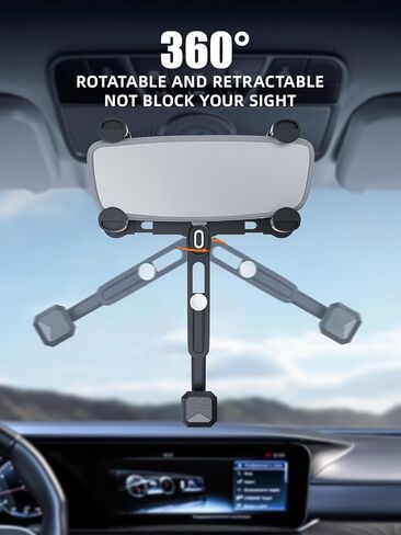 SXhyf Rear View Mirror Phone Holder, Magnetic Phone Holder 2023 Magnetic Phone Mount for Car Car Phone Holder, Universal Cell Phone Holder Car Fit for iPhone 11 12 13 14 Pro Max Samsung All Phone in Kuwait