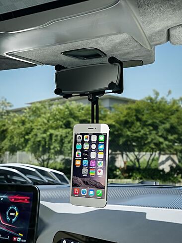 SXhyf Rear View Mirror Phone Holder, Magnetic Phone Holder 2023 Magnetic Phone Mount for Car Car Phone Holder, Universal Cell Phone Holder Car Fit for iPhone 11 12 13 14 Pro Max Samsung All Phone in Kuwait