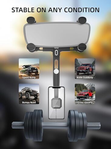 SXhyf Rear View Mirror Phone Holder, Magnetic Phone Holder 2023 Magnetic Phone Mount for Car Car Phone Holder, Universal Cell Phone Holder Car Fit for iPhone 11 12 13 14 Pro Max Samsung All Phone in Kuwait