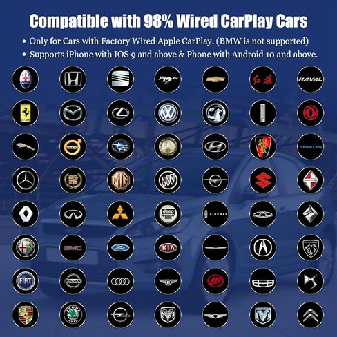 KAMING Wireless CarPlay Adapter with Netflix - The Magic Box 2023 CarPlay Adapter for iPhone & Android Phone to Stream to Car & Convert Wired to Wireless Apple CarPlay & Wireless Android Auto Adapter in Kuwait