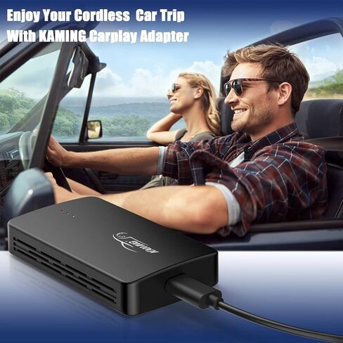 KAMING Wireless CarPlay Adapter with Netflix - The Magic Box 2023 CarPlay Adapter for iPhone & Android Phone to Stream to Car & Convert Wired to Wireless Apple CarPlay & Wireless Android Auto Adapter in Kuwait