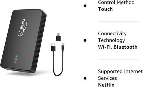 KAMING Wireless CarPlay Adapter with Netflix - The Magic Box 2023 CarPlay Adapter for iPhone & Android Phone to Stream to Car & Convert Wired to Wireless Apple CarPlay & Wireless Android Auto Adapter in Kuwait