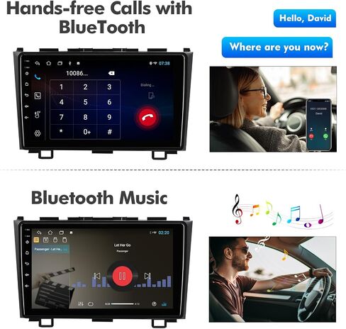 ستيريو سيارة 9 بوصات Android 10 Double Din لسيارة Honda CR-V 2007، 2008، 2009، 2010، 2011 IPS شاشة لمس راديو السيارة مع Carplay & Android Auto Support Backup Camera GPS FM Navi BT in Saudi Arabia