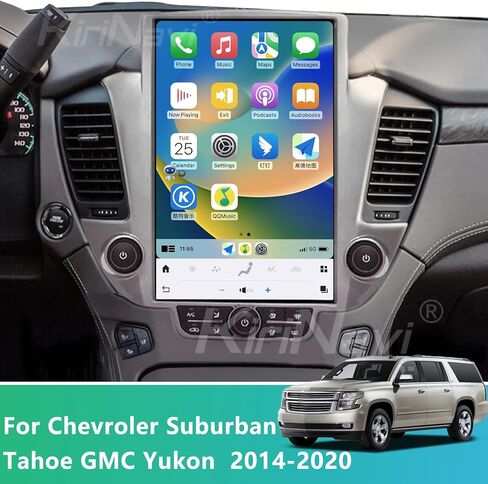 راديو سيارة كوالكوم أندرويد 11 لسيارة شيفروليه سوبربان تاهو جي إم سي يوكون 2014-2020 وحدة رأس بديلة ستيريو 14.4 بوصة IPS 2K شاشة تعمل باللمس طراز تسلا كاربلاي أندرويد ملاحة تلقائية تشغيل الوسائط المتعددة in Kuwait