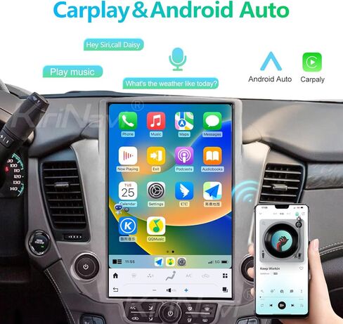 راديو سيارة كوالكوم أندرويد 11 لسيارة شيفروليه سوبربان تاهو جي إم سي يوكون 2014-2020 وحدة رأس بديلة ستيريو 14.4 بوصة IPS 2K شاشة تعمل باللمس طراز تسلا كاربلاي أندرويد ملاحة تلقائية تشغيل الوسائط المتعددة in Kuwait