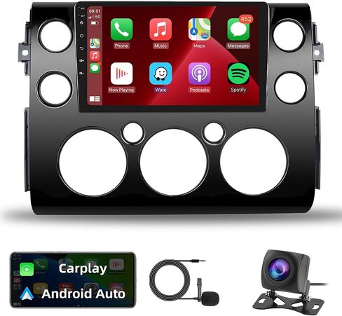 2G 64G Android Car Stereo for Toyota FJ Cruiser 2006-2023 with Apple Carplay, Rimoody 9 Inch Touchscreen Car Radio with GPS Navigation Bluetooth FM HiFi WiFi Android Auto + AHD Backup Camera in Saudi Arabia