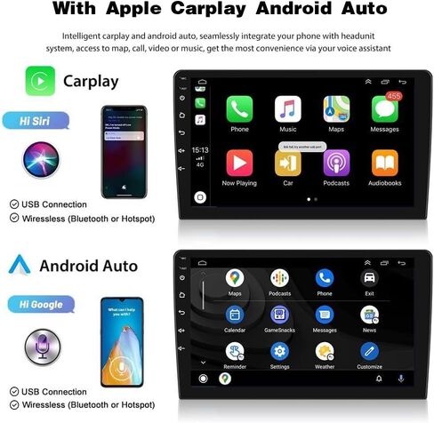 EWLSAC Android 11.0 Double Din Car Stereo for Chrysler 300C 2004-2007 9 بوصة HD شاشة تعمل باللمس سيارة صوت الوسائط المتعددة استقبال مع Carplay Android Auto GPS Radio Navigation Bluetooth Camera، 2+32G in Kuwait