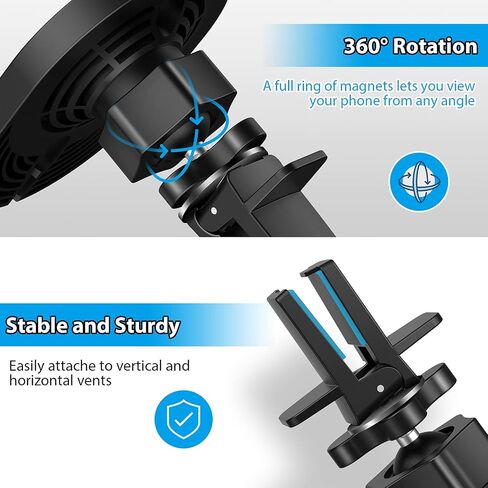Car Vent Holder for Apple MagSafe Charger Compatible with iPhone 14/14 Plus/14 Pro/14 Pro Max and iPhone 13/12 Series(Charger not Included) in Saudi Arabia