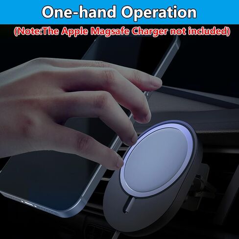 Car Vent Holder for Apple MagSafe Charger Compatible with iPhone 14/14 Plus/14 Pro/14 Pro Max and iPhone 13/12 Series(Charger not Included) in Saudi Arabia