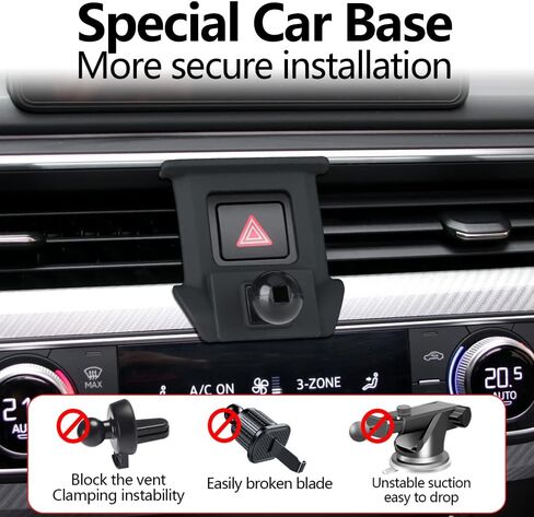 Car Phone Holder Mount for 2009 2010 2011 2012 2013 2014 2015 2016 Audi A4 A5 S4 S5 RS4 RS5 allroad Auto Accessories Interior Decoration Mobile Cell Smartphone Bracket in Saudi Arabia