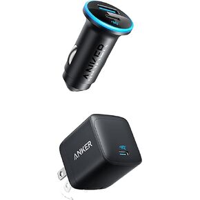 USB C Car Charger Adapter(52.5W), Anker 323 Compact Car Phone Charger with USB C Charger 33W, Anker 323 Charger, 2 Port Compact Charger with 45W Charger in Saudi Arabia