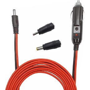 شاحن سيارة 10 قدم تيار مستمر 5.5x2.1 ملم محول سيارة عالمي 12 فولت مع 2 محولات in Kuwait