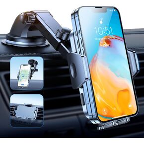 فايسيد حامل جوال للسيارة [سهل الاستخدام] 🥇حامل هاتف للسيارة فائق الثبات لجميع الموبايلات مع حافظات سميكة 3 في 1 حامل موبايل عالمي 3 في 1 in Kuwait