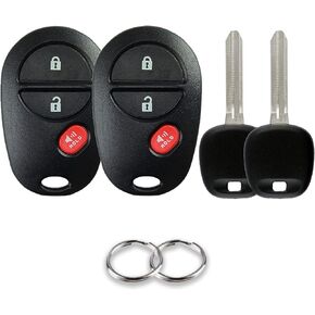 Key Fob Replacement Keyless Entry Car Key for 2007-2016 Toyota Tundra/ 2005-2016 Sienna/Sequoia/Tacoma GQ43VT20T (2 Pack-R)