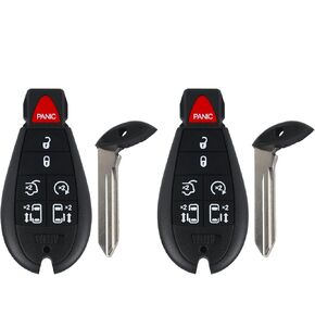 QUBANGGA دخول بدون مفتاح عن بعد استبدال مفتاح Fob Clicker Transmitter مناسب لـ Grand Caravan Town & Country 7 أزرار M3N5WY783X IYZ-C01C مجموعة من 2 in Kuwait