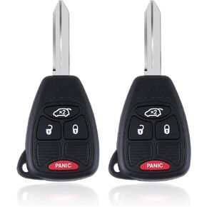 جهاز التحكم عن بعد للدخول بدون مفتاح مفتاح مفتاح يناسب جراند شيروكي / كوماندر / ليبرتي، دودج ماغنوم / الشاحن / دوراانجو، كرايسلر 300، يستخدم 4 أزرار OHT692427AA KOBDT04A (عبوة من قطعتين) in Kuwait