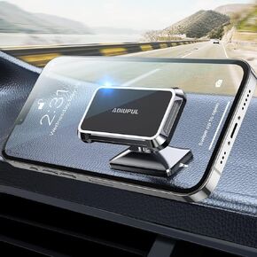 ADIUPUL Magnetic Phone Holder for Car Metal 2023 Update Magnetic Car Mount Built-in 8X Magnet Dashboard Car Mount 360° Rotation Adjustable Compatible with iPhone 13 12 11 Galaxy S20 All Phone Black in Kuwait