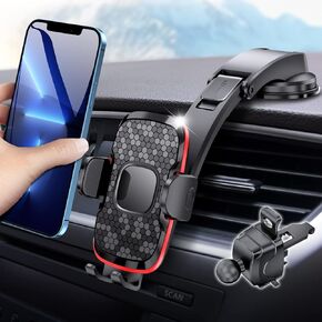 eSamcore Phone Mount for Car, 2 in 1 Car Phone Holder Mount for Dashboard and Air Vent, Suction Cup Cell Phone Car Mount for iPhone Samsung Cell Phones in Kuwait