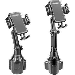 TOPGO Cup Holder Phone Holder, [ Adjustable Pole] Car Cup Holder Phone Mount, Cell Phone Cradle for iPhone, Samsung and More Smart Phone(Black) in Kuwait