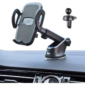 حامل هاتف السيارة من بانسيكو، حامل عالمي للهاتف الخلوي للوحة قيادة السيارة، الزجاج الأمامي التلقائي، فتحة تهوية مكيف الهواء في السيارة، مع ذراع طويل قابل للتعديل وكوب شفط قوي in Kuwait