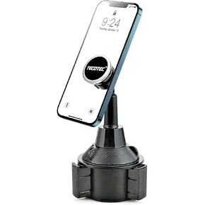 Magnetic Short Cup Holder Phone Mount, Durable Car Cup Phone Holder with Double Thickness Strong N50 Magnets Mount Compatible with All Cellphones & More