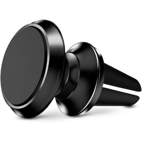 Magnetic Mount, iFlash Aluminum Universal Air Vent Magnetic Car Mount Phone Holder, 360 Degree Rotation for Multi-Angle View, Cradle-Less Car Phone Mount Stand for Apple iPhone/Samsung Galaxy - Black