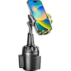 TOPGO Cup Holder Phone Mount, Cup Phone Holder for Car [Secure & Stable] Cup Holder Phone Holder Cell Phone Automobile Cradle for iPhone 13 and More Smart Phone -Black in Kuwait