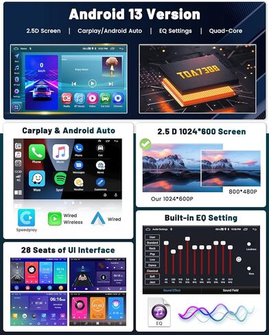 Hikity 9 "ستيريو سيارة أندرويد لهوندا CRV 2002-2006 لاسلكي Carplay أندرويد السيارات لتحديد المواقع والملاحة ستيريو بلوتوث سيارة استقبال الصوت شاشة تعمل باللمس in Kuwait