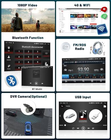 Hikity 9 "ستيريو سيارة أندرويد لهوندا CRV 2002-2006 لاسلكي Carplay أندرويد السيارات لتحديد المواقع والملاحة ستيريو بلوتوث سيارة استقبال الصوت شاشة تعمل باللمس in Kuwait