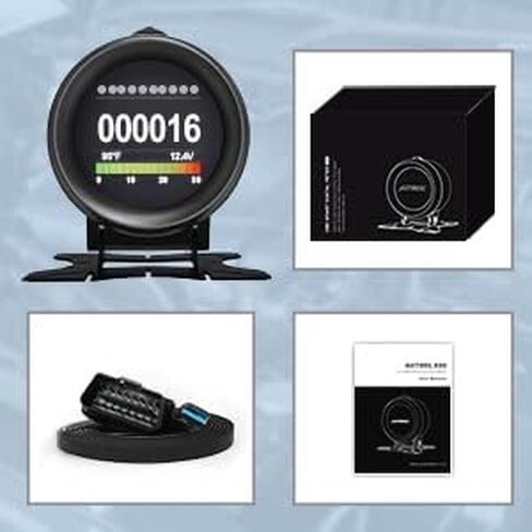 X60 Car Obd HUD متعدد الوظائف عداد رقمي إنذار سرعة قياس درجة حرارة الماء - اختبار خلل لـ 12 فولت OBD-II للمركبات القياسية عرض السيارات HUD in Kuwait