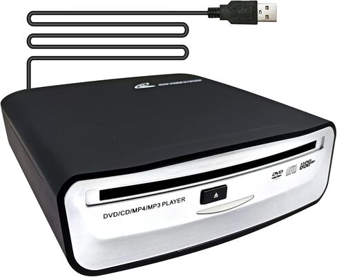 مشغل أقراص مضغوطة محمول من LEROAADZ لمنفذ USB للسيارة، مشغل أقراص مضغوطة خارجي عالمي للسيارة، مشغل أقراص USB للسيارة للملاحة بنظام Android (لنظام Android 4.4 وما فوق فقط)، التوصيل والتشغيل in Kuwait