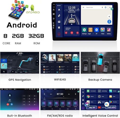 【8 Core Android 13】 ستيريو سيارة لسيارة BMW X3 [E83] 2006-2010 لاسلكي Apple CarPlay Android Auto، راديو سيارة بشاشة لمس 9 بوصة مع نظام ملاحة GPS بلوتوث 5.0 DSP 4G WiFi FM AM سبليت الشاشة in Kuwait