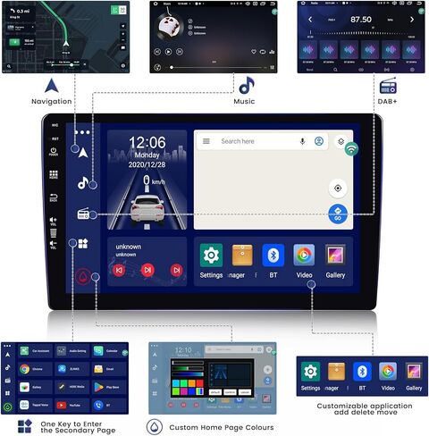 【8 Core Android 13】 ستيريو سيارة لسيارة BMW X3 [E83] 2006-2010 لاسلكي Apple CarPlay Android Auto، راديو سيارة بشاشة لمس 9 بوصة مع نظام ملاحة GPS بلوتوث 5.0 DSP 4G WiFi FM AM سبليت الشاشة in Kuwait