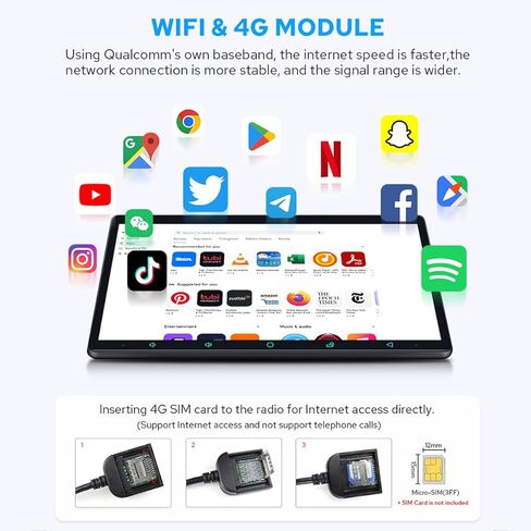 Joying Double Din Radio Car Stereo Apple Carplay & Android Auto11.6 بوصة وحدة رئيسية 8 جيجابايت + 128 جيجابايت مع رابط مرآة دعم 1920 × 1080، 5G WiFi، بلوتوث 5.0، مخرج مضخم صوت (JY-UZD11N8) in Kuwait