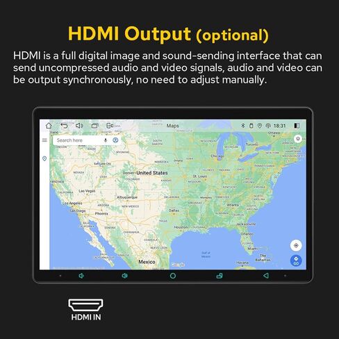 Joying Double Din Radio Car Stereo Apple Carplay & Android Auto11.6 بوصة وحدة رئيسية 8 جيجابايت + 128 جيجابايت مع رابط مرآة دعم 1920 × 1080، 5G WiFi، بلوتوث 5.0، مخرج مضخم صوت (JY-UZD11N8) in Kuwait