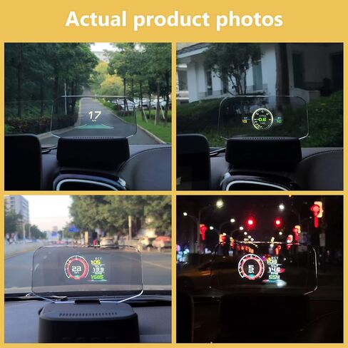 AWOLIMEI Car Heads Up Display C2, Obd2 Gauge Display with Speed, Water Temperature, Voltage, Fuel Consumption, Overspeed Alarm, Suitable for All Cars (C2) in Saudi Arabia