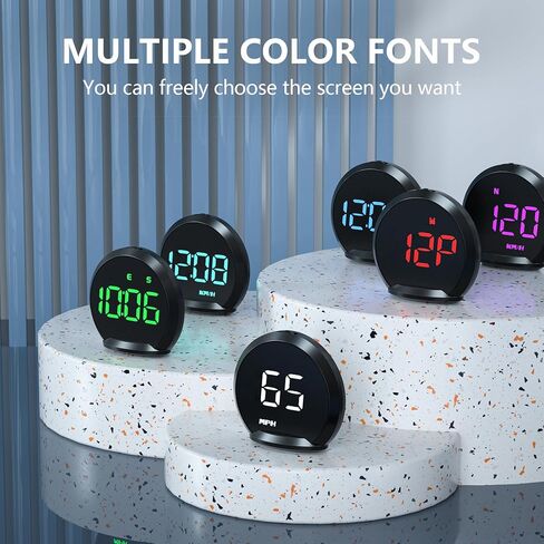 عداد السرعة الرقمي AZIJYV G13، HUD الجديد، عداد السرعة KMH Mph GPS مع إنذار السرعة الزائدة، إنذار القيادة التعب، توصيل وتشغيل USB، شاشة عرض رأس عالمية مناسبة لجميع السيارات in Kuwait