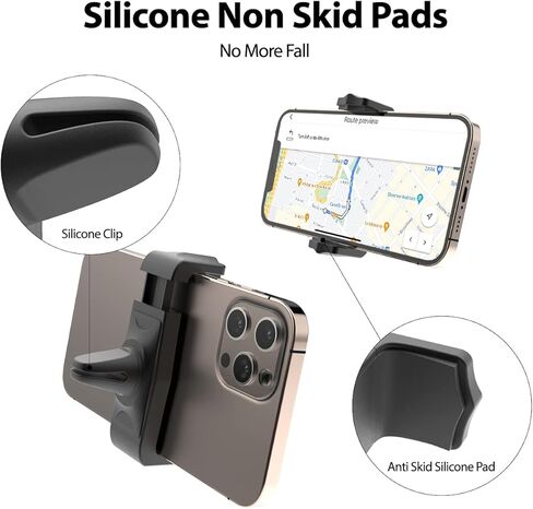 GOOSPERY [عبوة من قطعتين] حامل هاتف عالمي للسيارة مع مشبك تهوية هوائي وحامل حر اليدين للسيارات المتوافقة مع هواتف iPhone وGalaxy وHuawei وXiaomi وGoogle وOnePlus ومعظم الهواتف الذكية in Kuwait