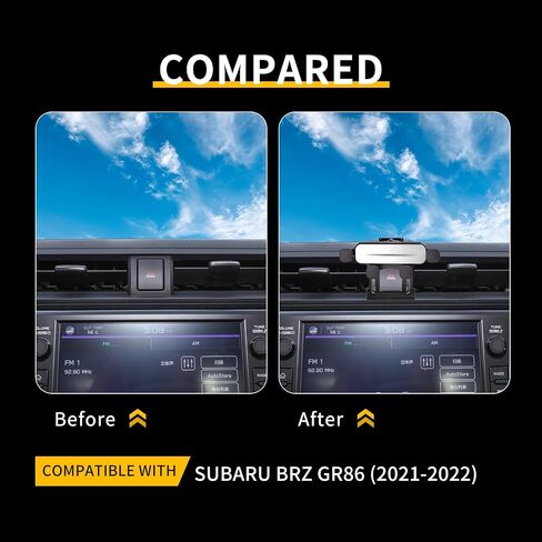 KUNGKIC for 2021 2022 Toyota GR86 86 Subaru BRZ حامل هاتف تلقائي عالمي من الألومنيوم حامل سيارة قابل للتدوير بمشبك للهاتف الخلوي مناسب لملحقات الهاتف الداخلية مقاس 3.5-5.5 بوصة باللون الأحمر in Kuwait