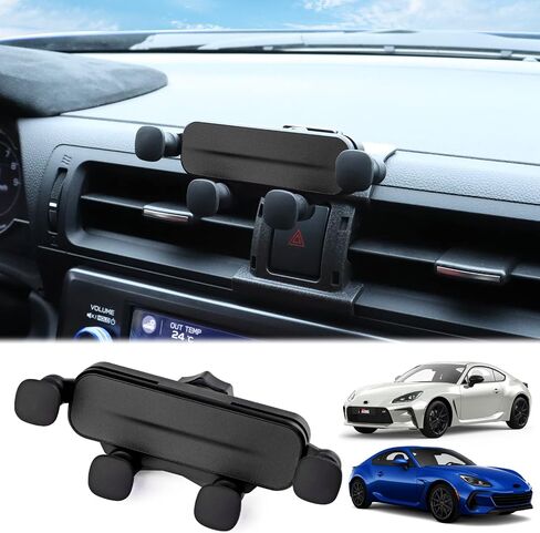 KUNGKIC for 2021 2022 Toyota GR86 86 Subaru BRZ حامل هاتف تلقائي عالمي من الألومنيوم حامل سيارة قابل للتدوير بمشبك للهاتف الخلوي مناسب لملحقات الهاتف الداخلية مقاس 3.5-5.5 بوصة باللون الأحمر in Kuwait