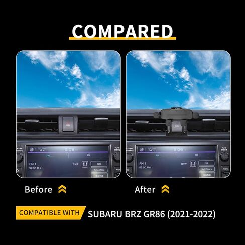 KUNGKIC for 2021 2022 Toyota GR86 86 Subaru BRZ حامل هاتف تلقائي عالمي من الألومنيوم حامل سيارة قابل للتدوير بمشبك للهاتف الخلوي مناسب لملحقات الهاتف الداخلية مقاس 3.5-5.5 بوصة باللون الأحمر in Kuwait